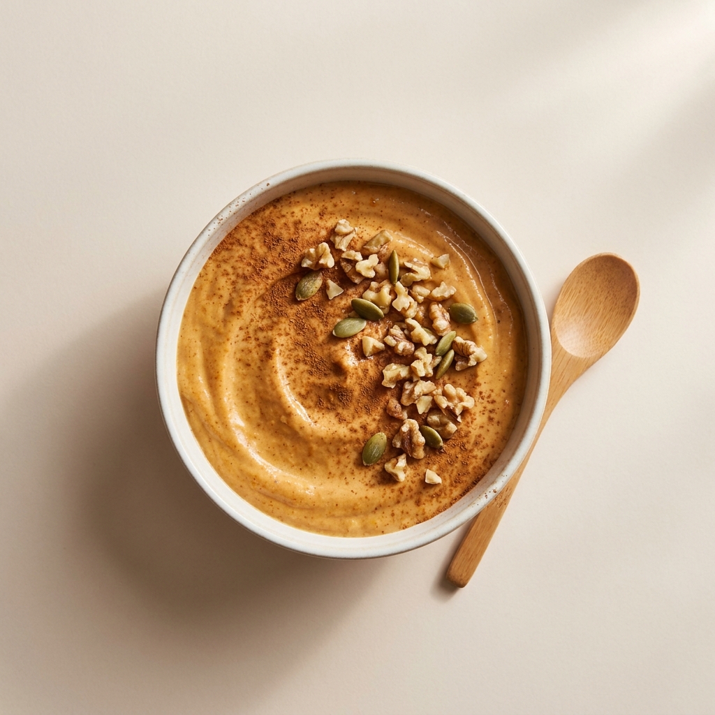 Pumpkin Spice Protein Yogurt Bowl, prepared as a finished Lila recipe