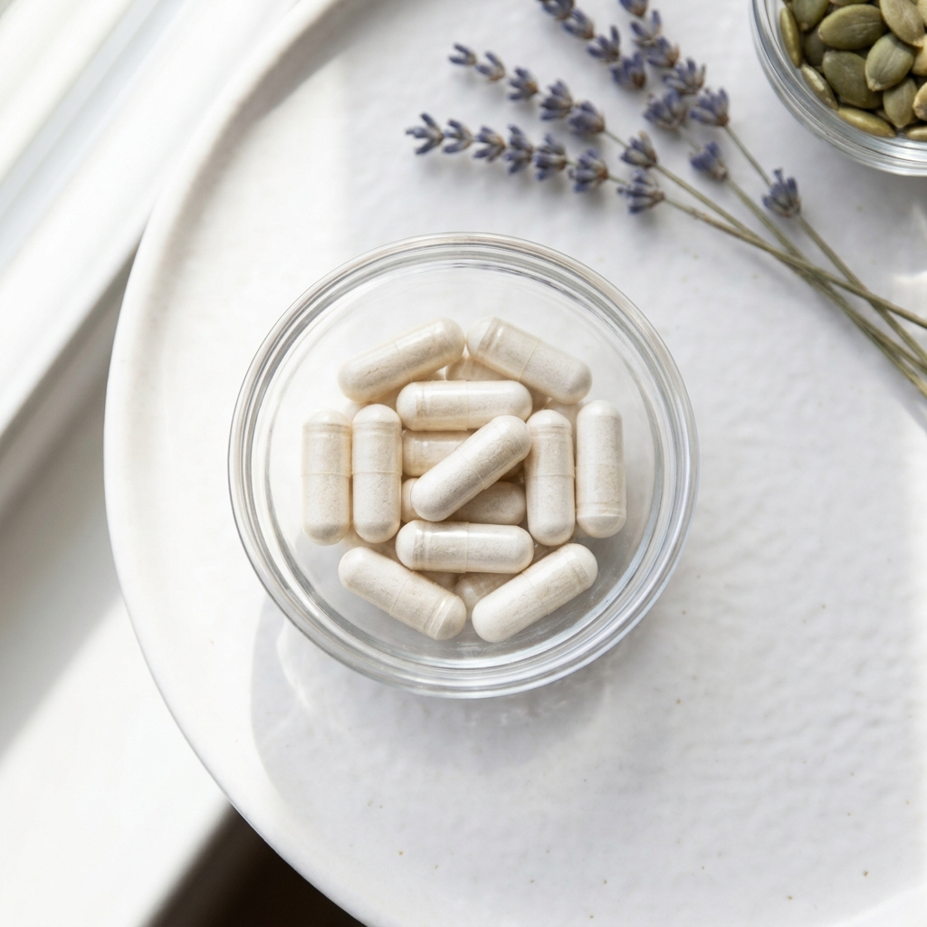 Unbranded presentation of Magnesium Glycinate Supplement Support