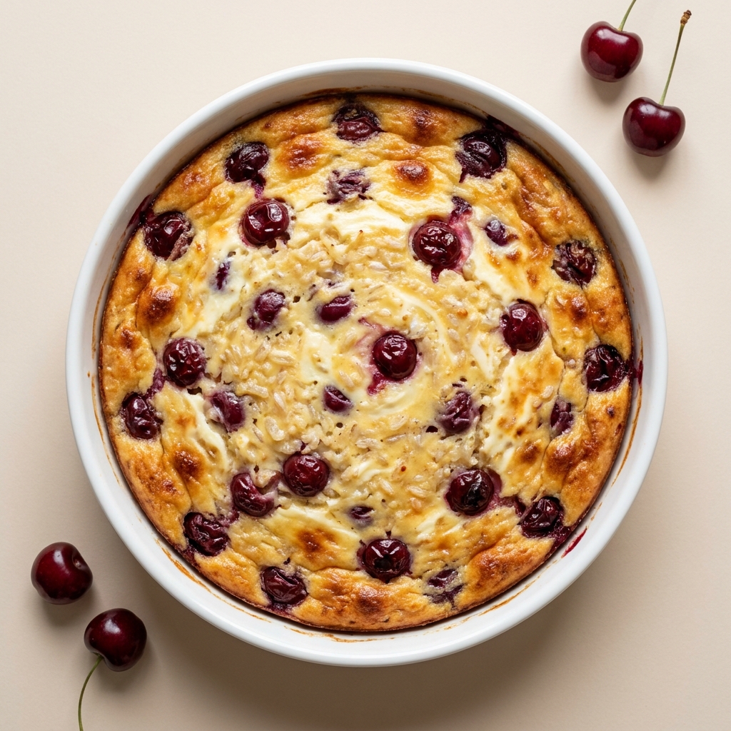 Protein Cherry Rice Bake, prepared as a finished Lila recipe