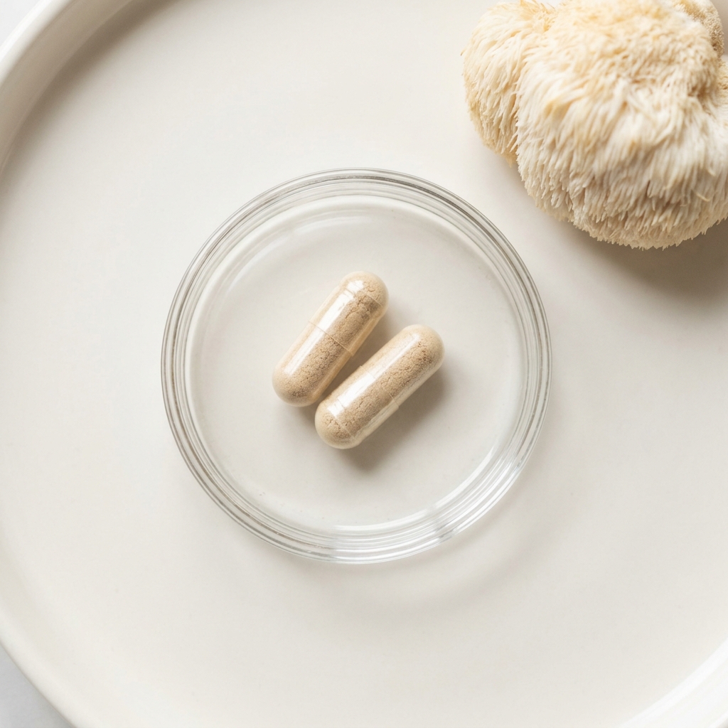 Unbranded presentation of Lion's Mane Mushroom