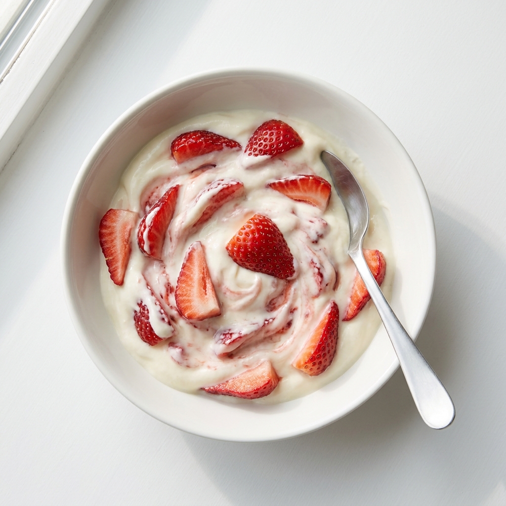 Strawberry Vanilla Yogurt Snack, prepared as a finished Lila recipe