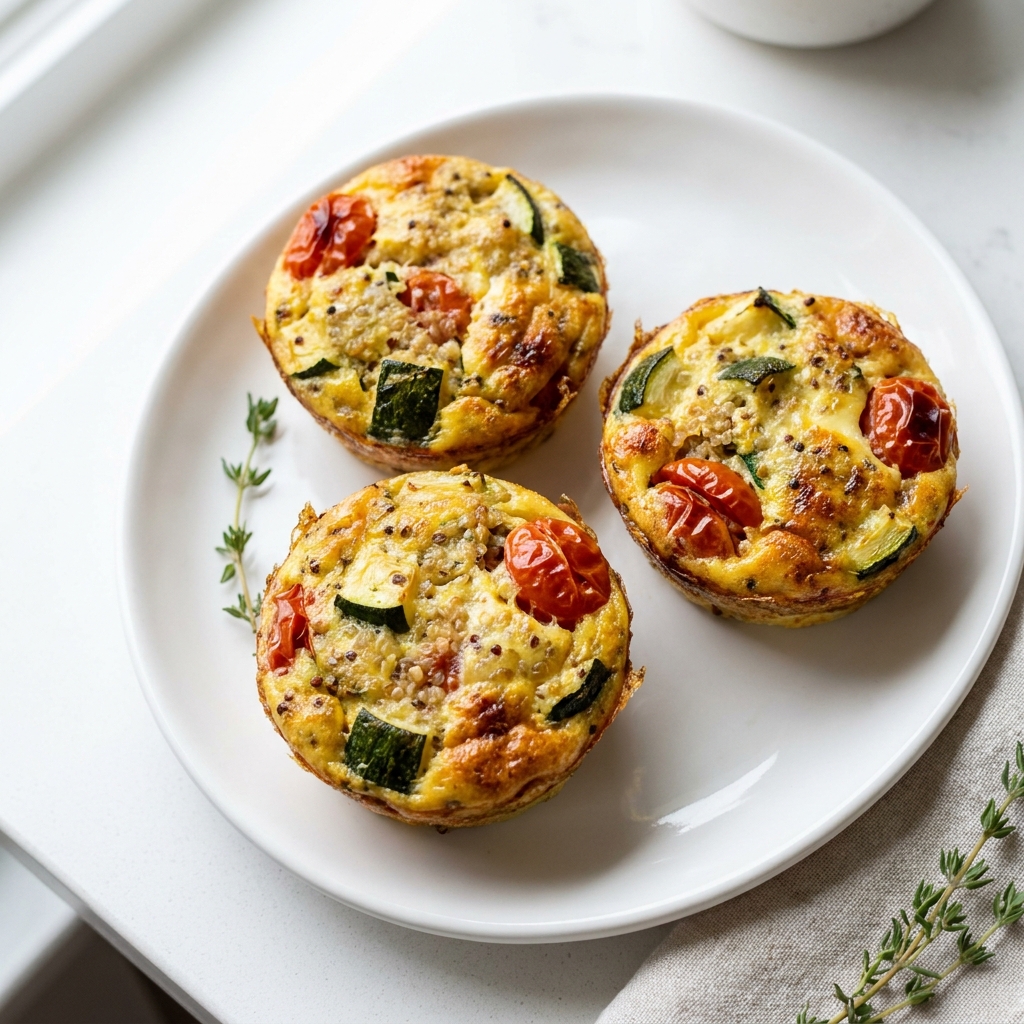 Egg and Veggie Frittata Cups, prepared as a finished Lila recipe