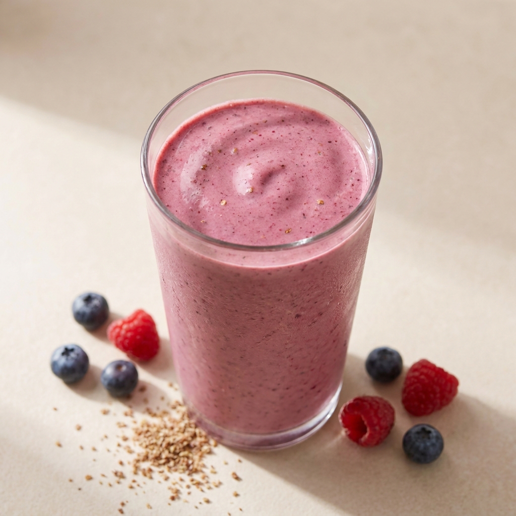 Berry Vanilla Protein Booster, prepared as a finished Lila recipe