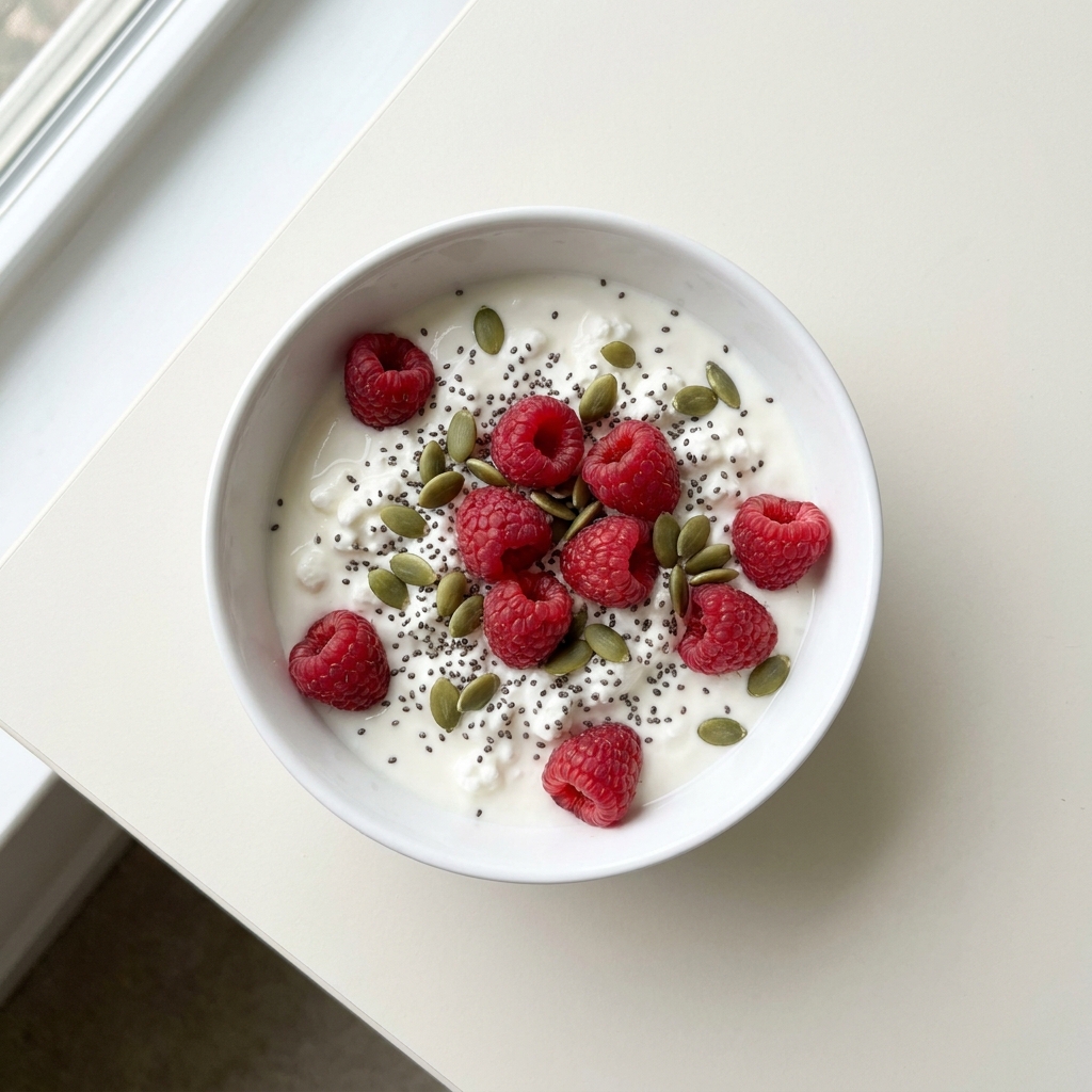 On The Go Berry And Seed Protein Bowl, prepared as a finished Lila recipe
