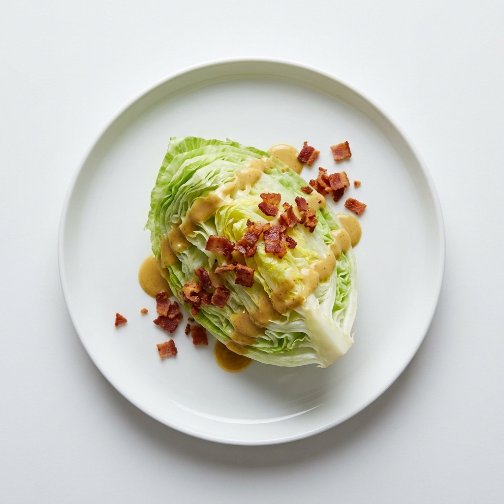 Crisp Iceberg Salad with Tangy Mustard Dressing, prepared as a finished Lila recipe