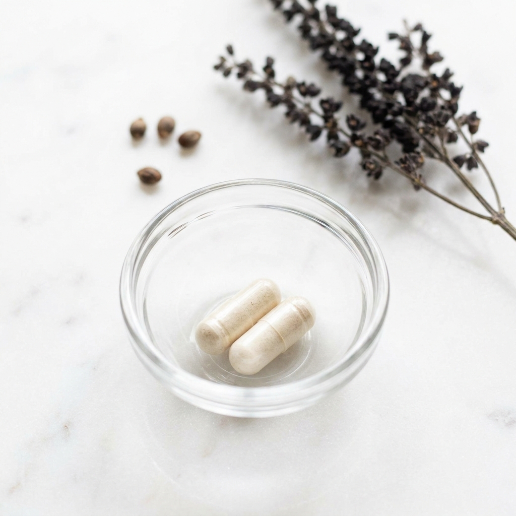 Unbranded presentation of MENO Hormonal Balance Vitamin Capsules