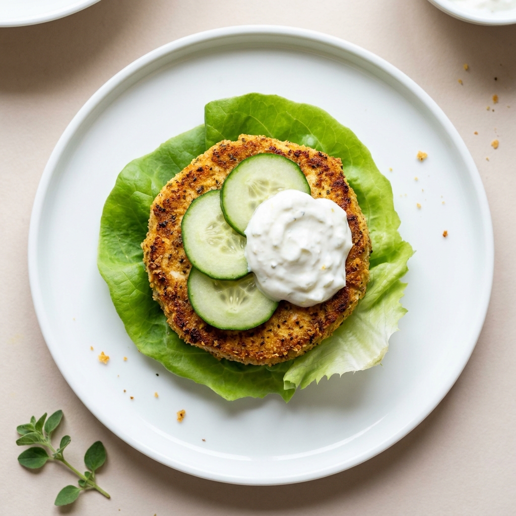 Crispy High Protein Tofu Burger, prepared as a finished Lila recipe