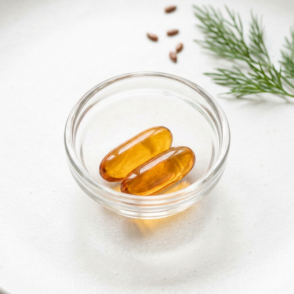 Unbranded presentation of High-Quality Omega-3 Fish Oil