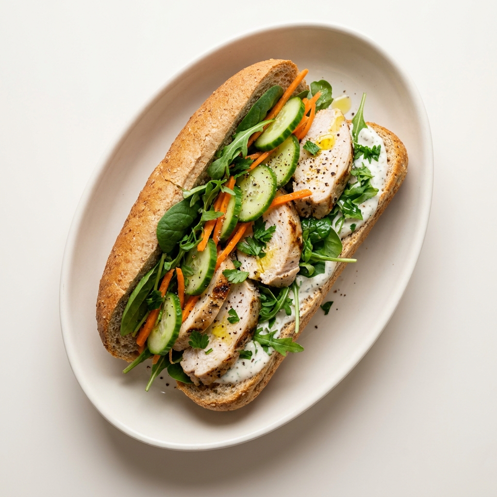 Dairy-Free Chicken Ranch Sub for Hormonal Balance, prepared as a finished Lila recipe