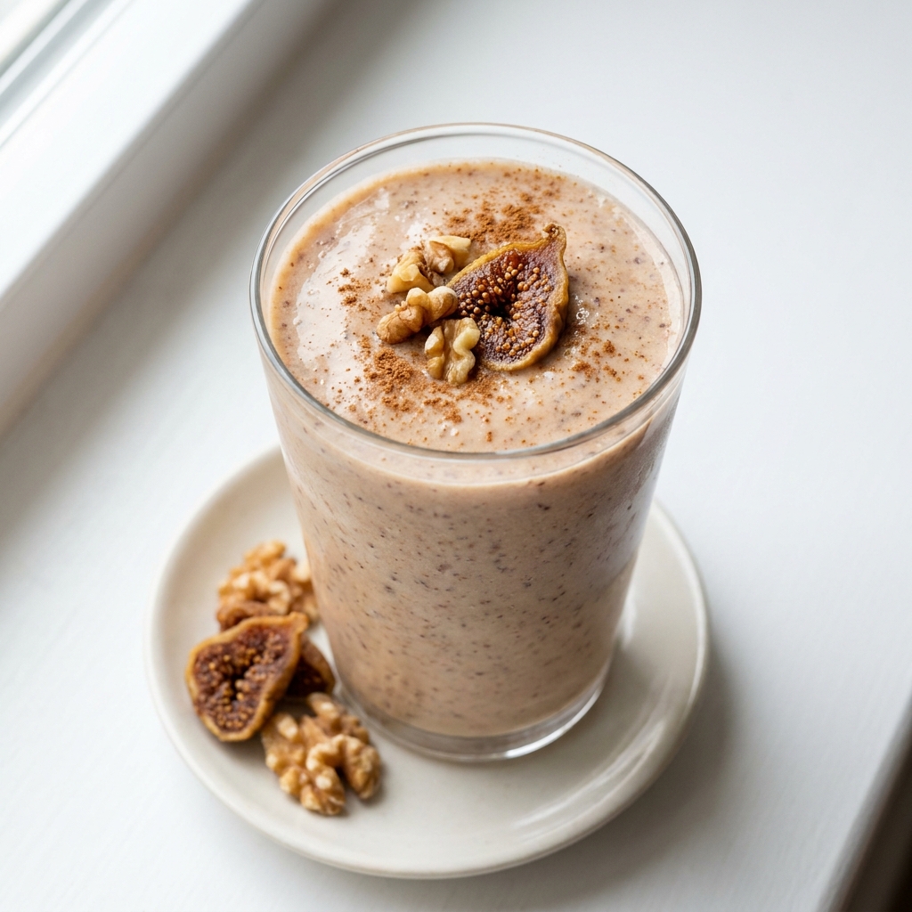 Mediterranean Fig and Ricotta Protein Smoothie, prepared as a finished Lila recipe