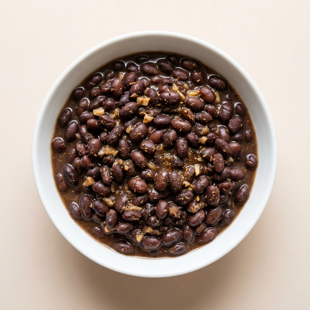 Seasoned Black Bean Side, prepared as a finished Lila recipe