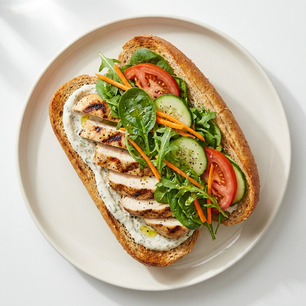 Dairy-Free Chicken Ranch Sub for Hormonal Balance, prepared as a finished Lila recipe
