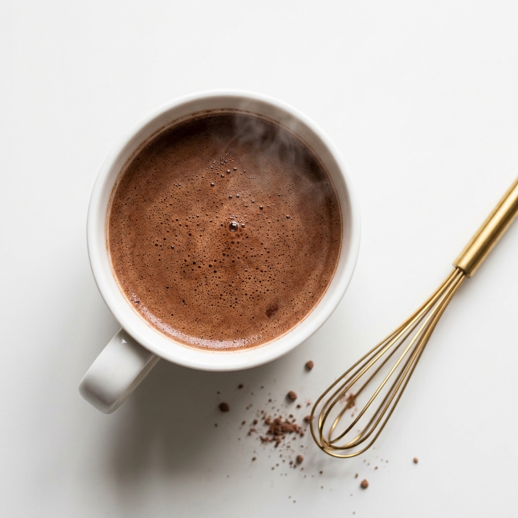 Jeuneora Warming Hot Chocolate with Lactose Free Milk, prepared as a finished Lila recipe