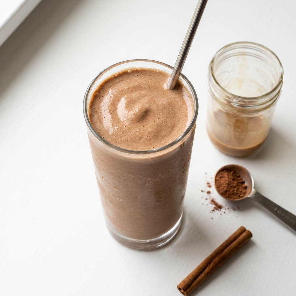 Iced Chocolate Mocha Protein Shake, prepared as a finished Lila recipe