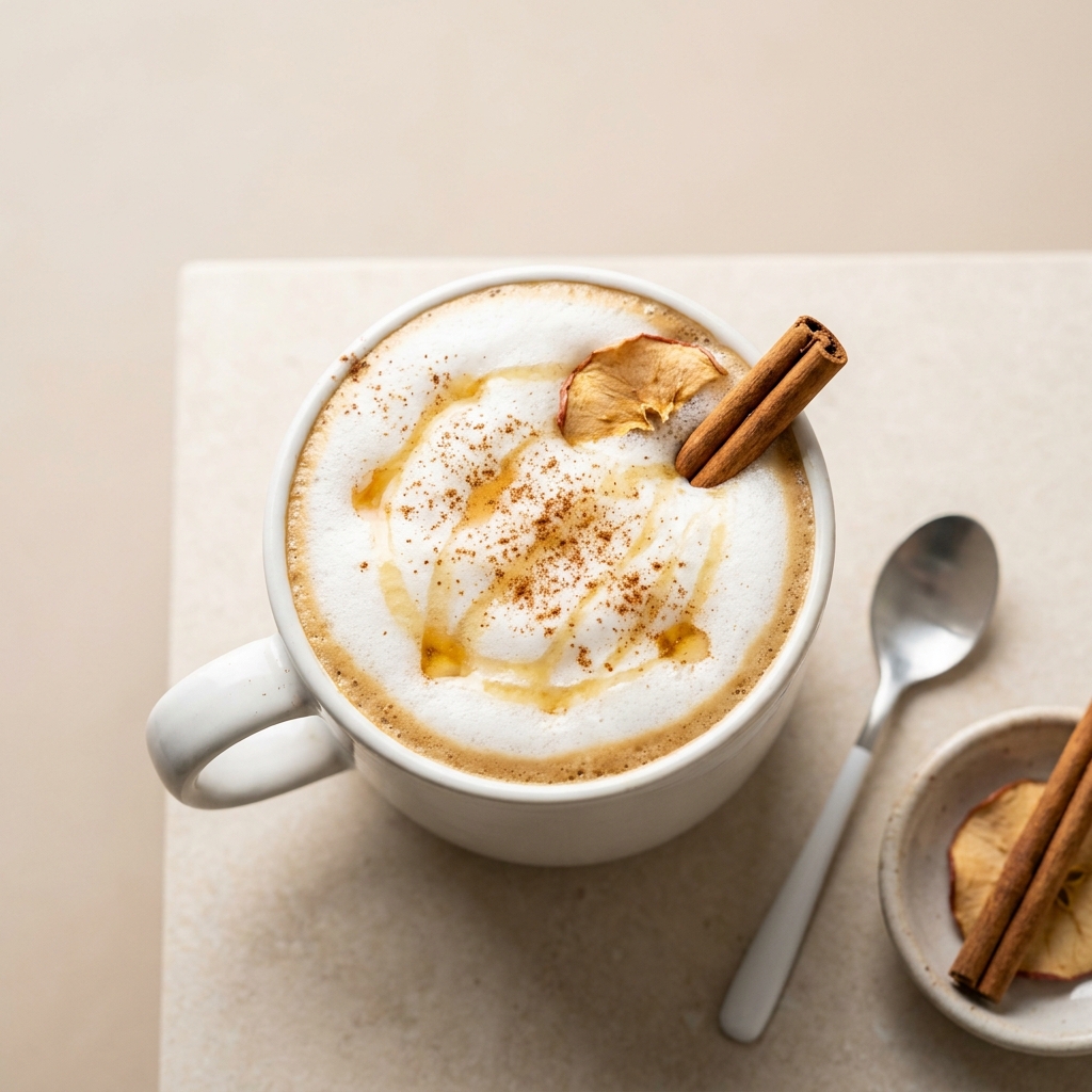 Apple Cinnamon Decaf Protein Latte, prepared as a finished Lila recipe