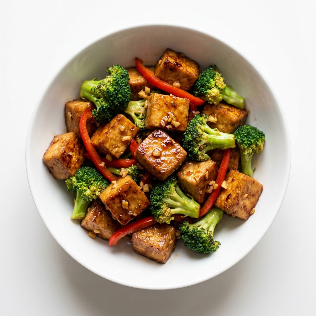 Ginger Soy Pan-Fried Vegan Chunks, prepared as a finished Lila recipe