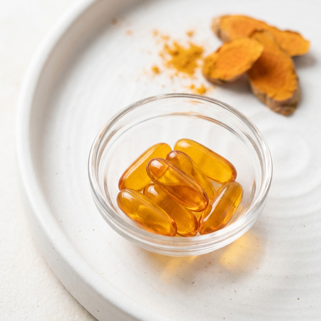 Unbranded presentation of Turmeric Supplement for Hormonal Balance
