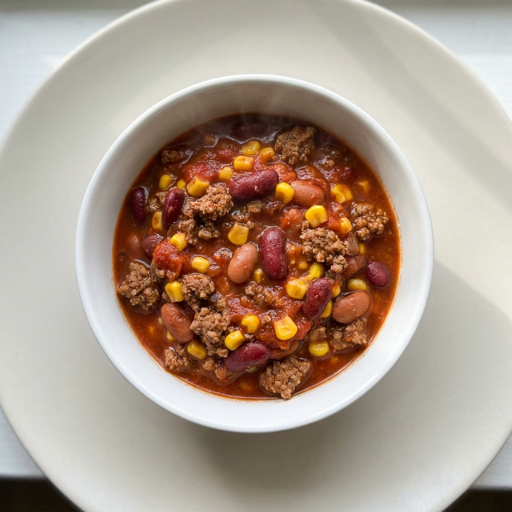 Cozy Beef and Bean Chili, prepared as a finished Lila recipe