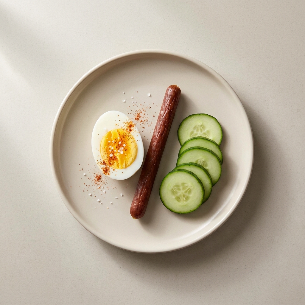 Protein Power Grab And Go Snack Plate, prepared as a finished Lila recipe