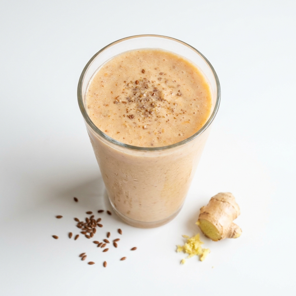 Ginger Peach Protein Shake, prepared as a finished Lila recipe