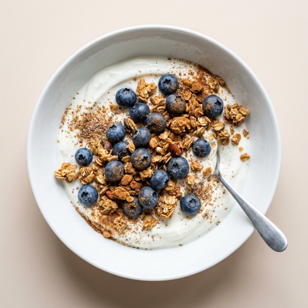 Creamy Skyr And Berry Crunch Bowl, prepared as a finished Lila recipe
