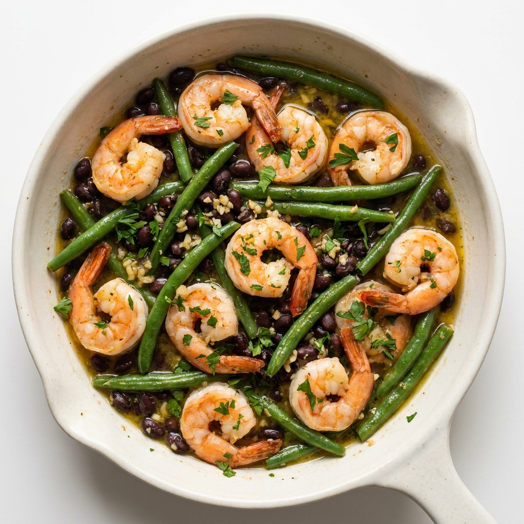 Quick Lemon Herb Garlic Shrimp Skillet, prepared as a finished Lila recipe