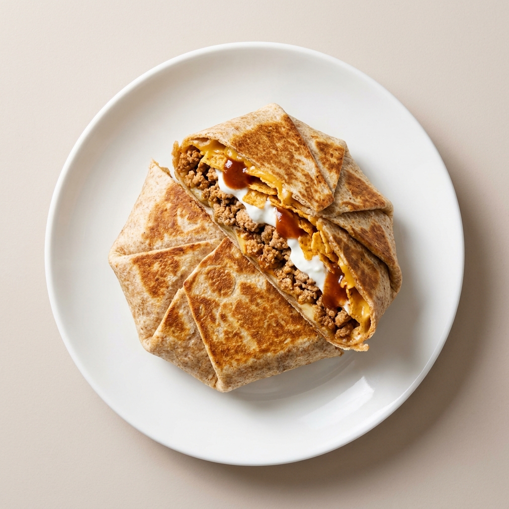 High Protein Turkey Crunchwrap, prepared as a finished Lila recipe