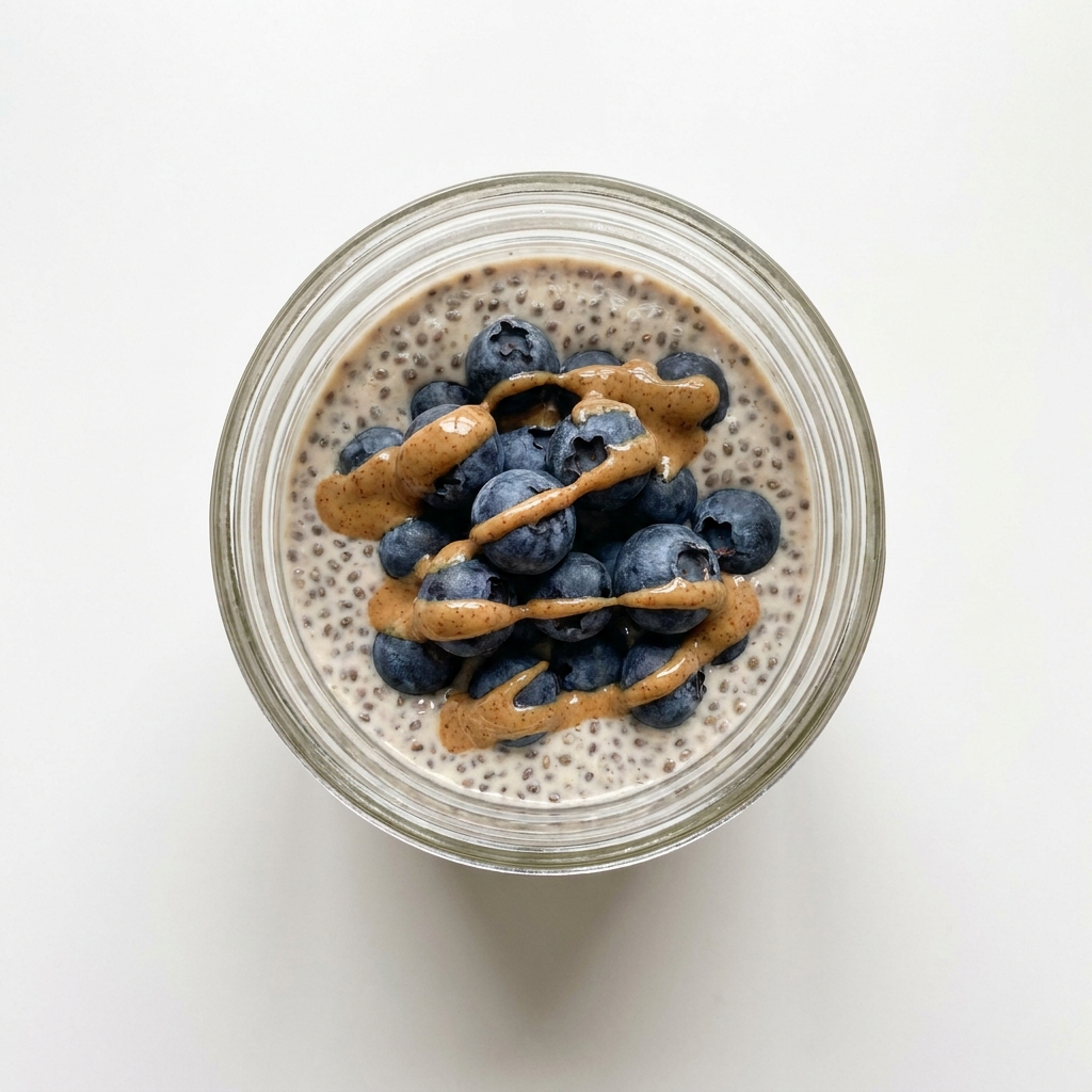 Overnight Chia Berry Protein Pudding, prepared as a finished Lila recipe