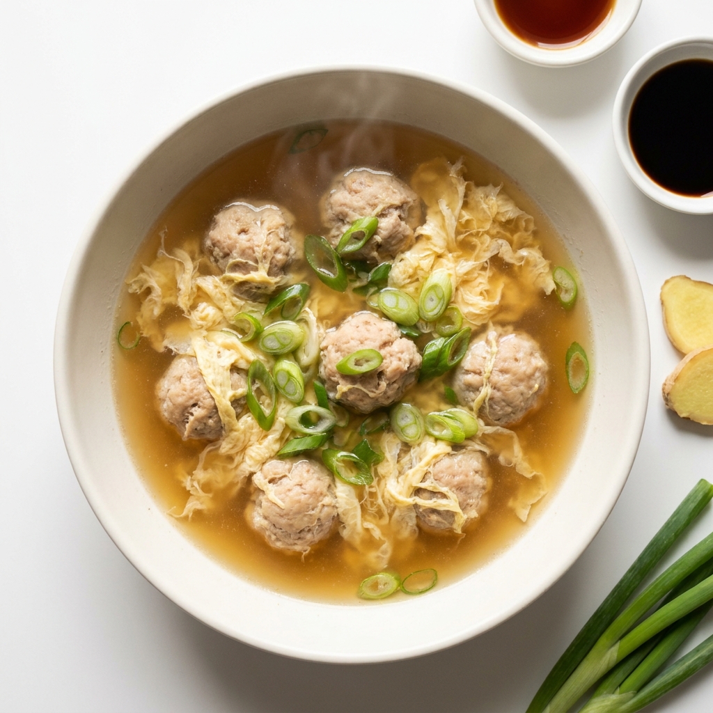 Ginger Chicken & Egg Drop Broth Bowl, prepared as a finished Lila recipe