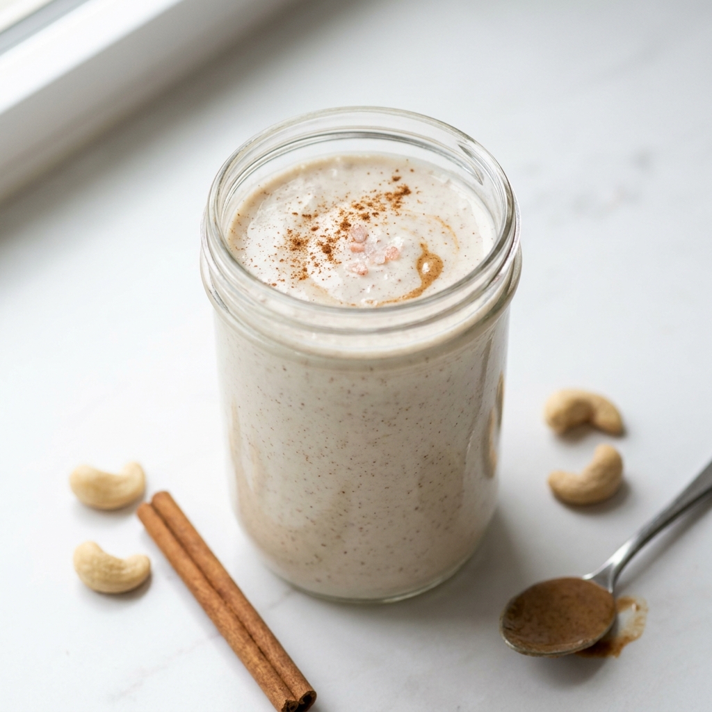 Creamy Vanilla Cinnamon Protein Smoothie, prepared as a finished Lila recipe