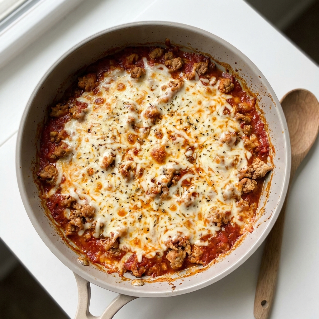 High-Protein Turkey Mozzarella Pizza Skillet, prepared as a finished Lila recipe