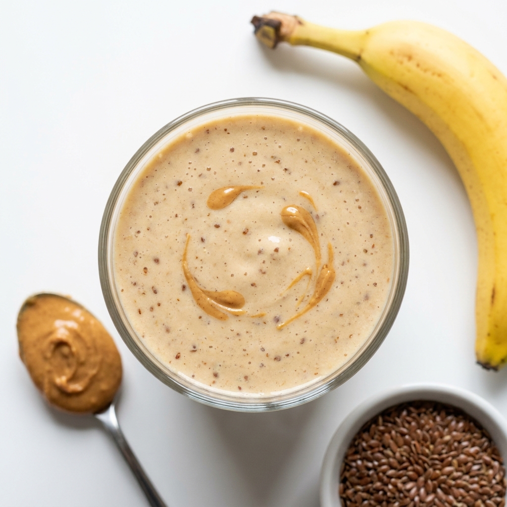 Kefir Banana Peanut Butter Smoothie, prepared as a finished Lila recipe