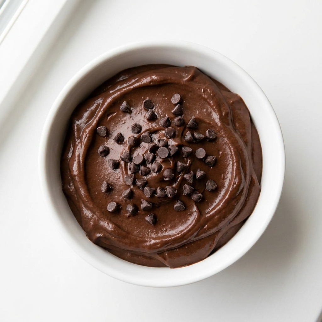 High Protein Dark Chocolate Avocado Pudding, prepared as a finished Lila recipe