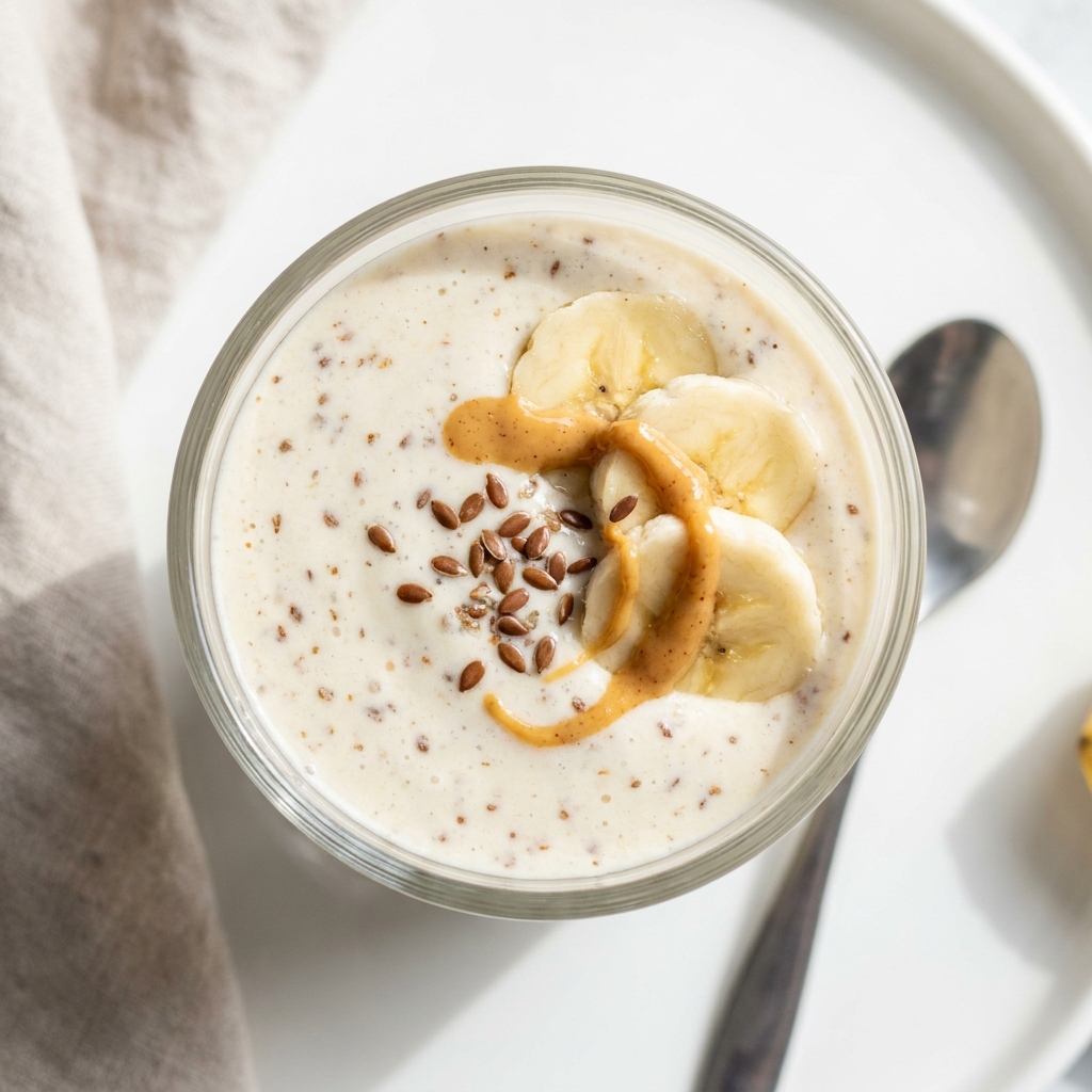High Protein Banana Peanut Butter Kefir Smoothie, prepared as a finished Lila recipe