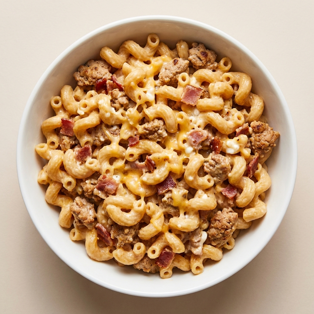 Quick Cheesy High-Protein Turkey Pasta, prepared as a finished Lila recipe