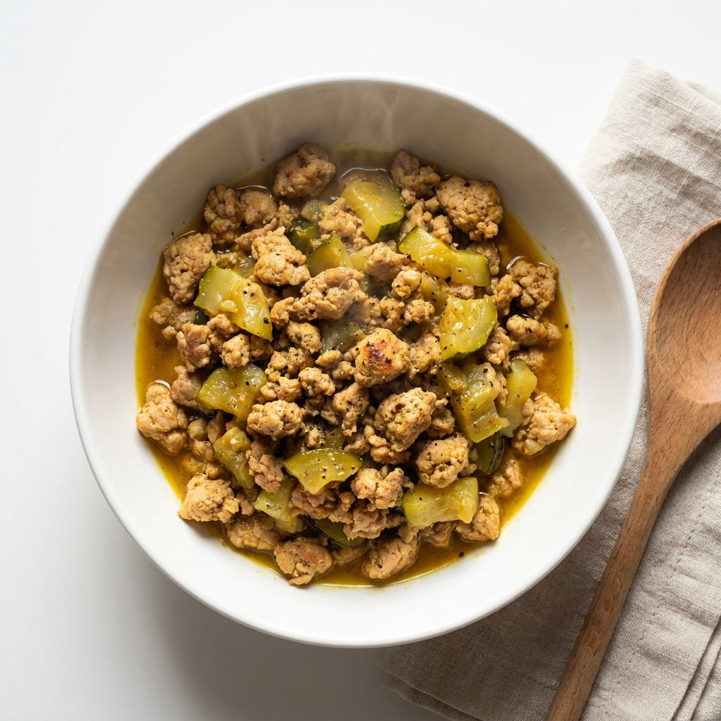Warm Chicken and Zucchini Skillet Bowl, prepared as a finished Lila recipe