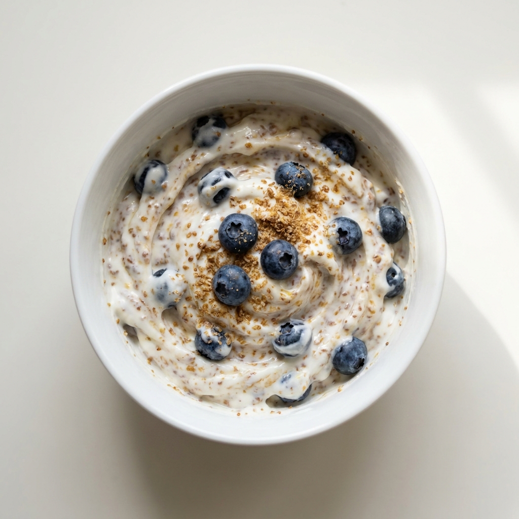 Greek Yogurt Flax Berry Bowl, prepared as a finished Lila recipe