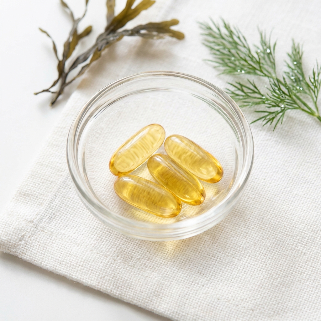 Unbranded presentation of Fish Oil Omega-3 Supplement