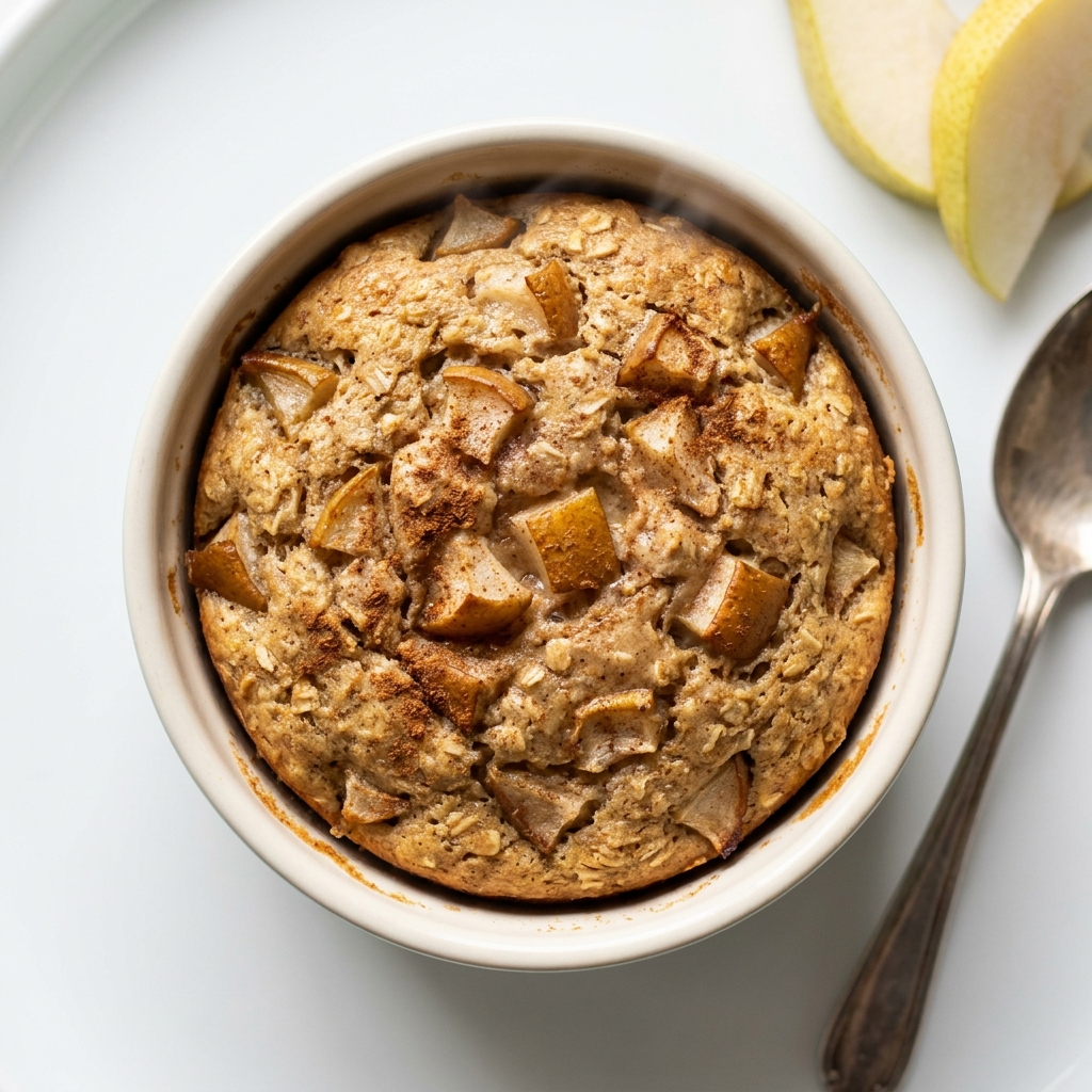 Flourless Spiced Pear and Cottage Cheese Protein Snack Cake, prepared as a finished Lila recipe