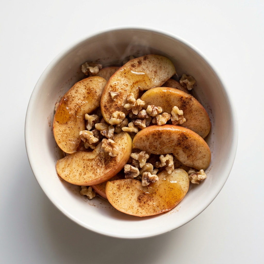 Warm Cinnamon Microwave Apples, prepared as a finished Lila recipe
