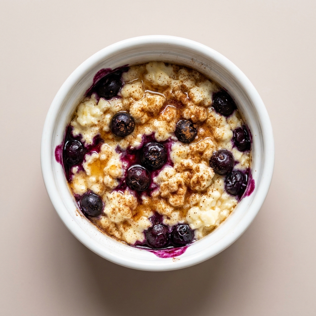 Warm Berry Cinnamon Cottage Cheese Bake, prepared as a finished Lila recipe