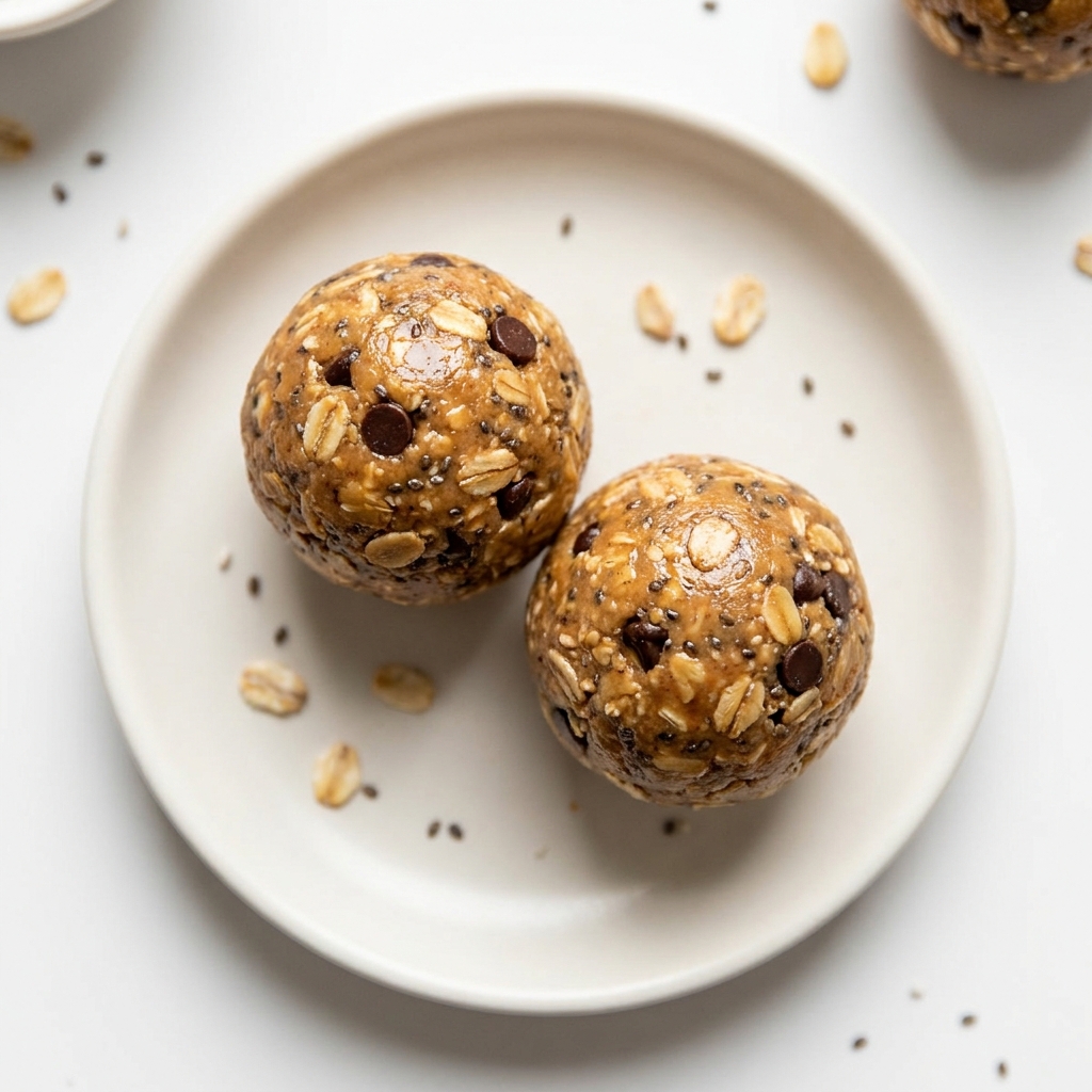 No-Bake Peanut Butter Chocolate Protein Balls, prepared as a finished Lila recipe