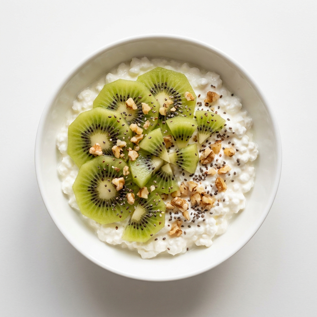 Magnesium Rich Kiwi Cottage Cheese Bowl, prepared as a finished Lila recipe
