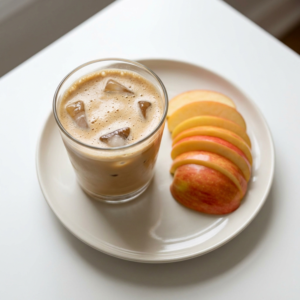 Vanilla Protein Coffee with Crisp Honeycrisp Apple, prepared as a finished Lila recipe