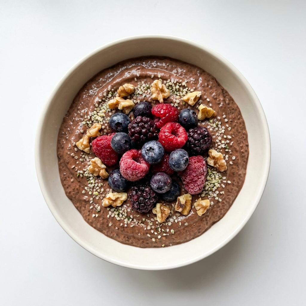 High Protein Chia Seed Fiber Breakfast Bowl, prepared as a finished Lila recipe