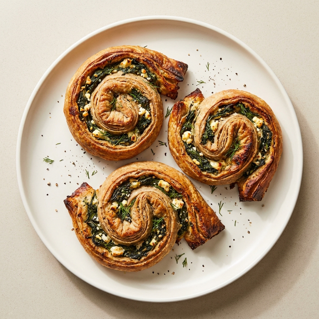 Rolled Whole-Wheat Spinach and Feta Pita Spirals, prepared as a finished Lila recipe