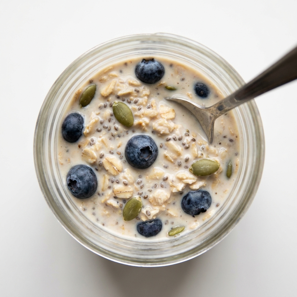 High Protein Low FODMAP Berry Overnight Oats, prepared as a finished Lila recipe
