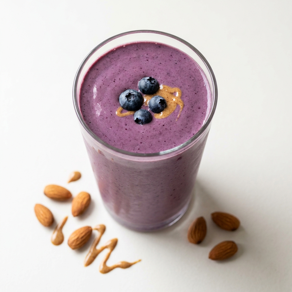 Creamy Blueberry Pre-Cardio Protein Shake, prepared as a finished Lila recipe