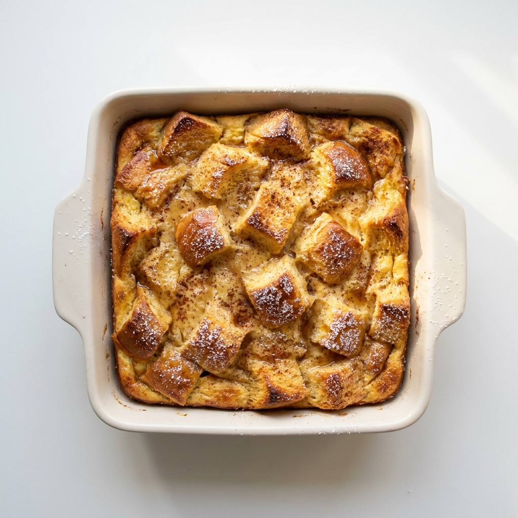 Whole Egg Vanilla Brioche French Toast Bake, prepared as a finished Lila recipe