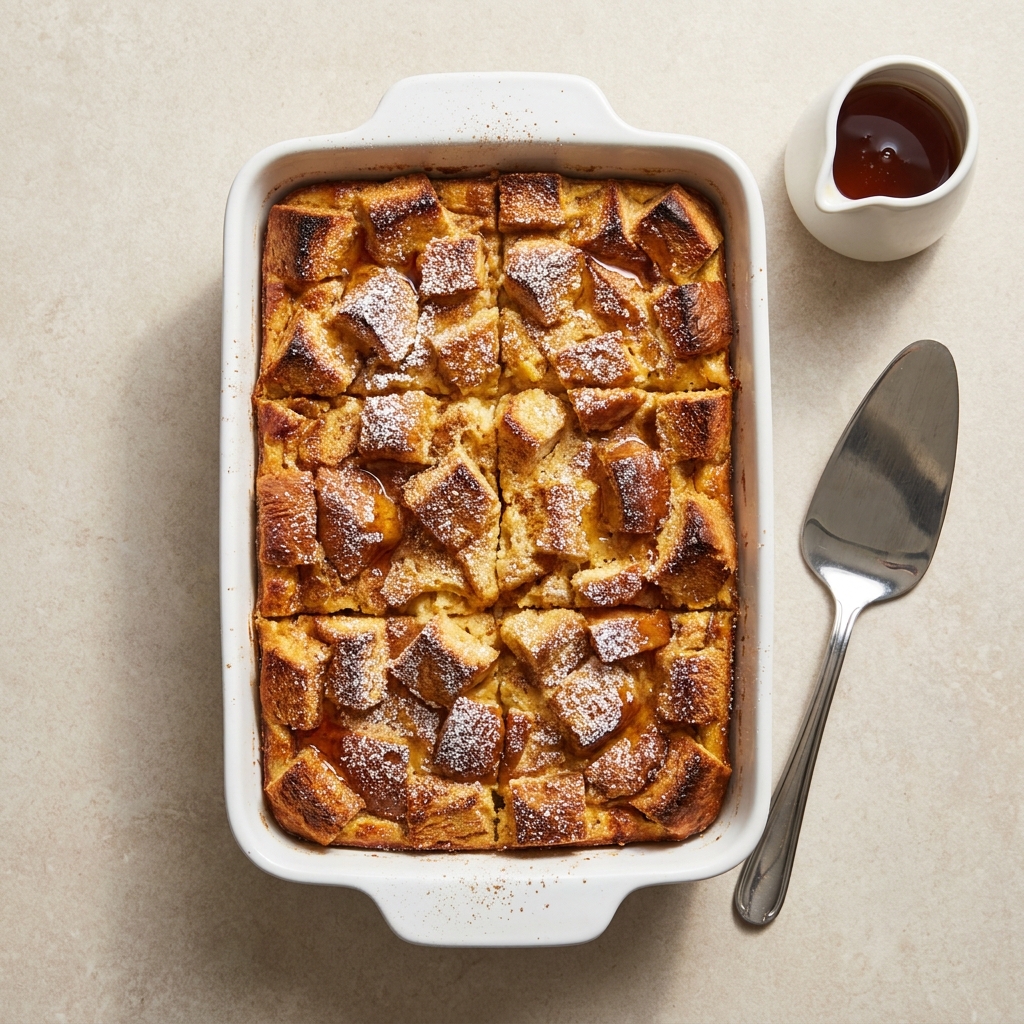 Family Brioche French Toast Bake, prepared as a finished Lila recipe
